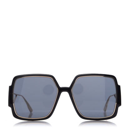 Christian Dior Rectangular 30 Montaigne 1 Sunglasses Black Gold 2 of 7