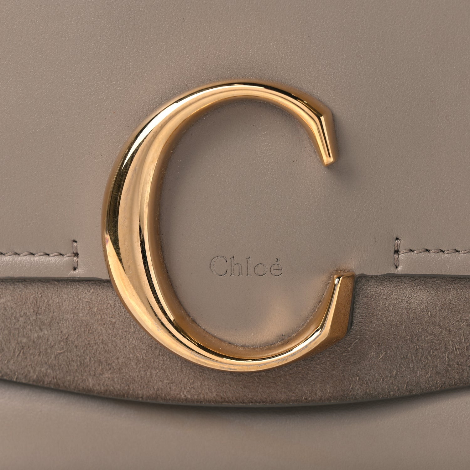 Chloe Calfskin Small C Double Carry Motty Grey 7 of 9