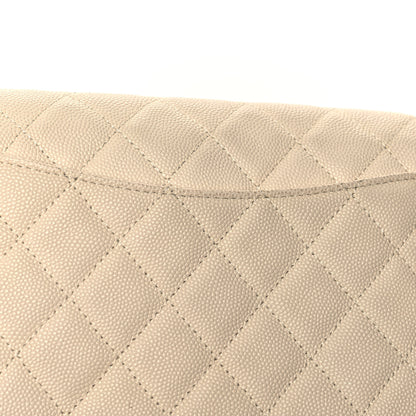 Chanel Caviar Quilted Square Wallet On Chain WOC White 13 of 13