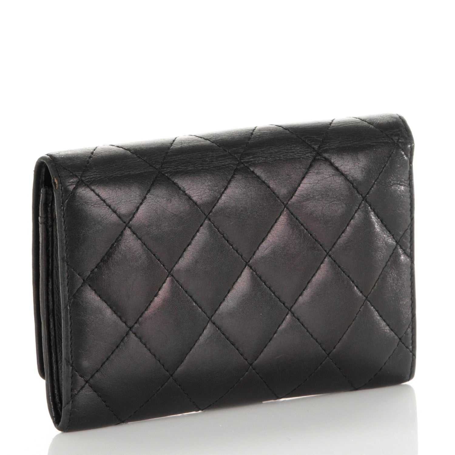 Chanel Calfskin Quilted Cambon Flap Wallet Black 3 of 7