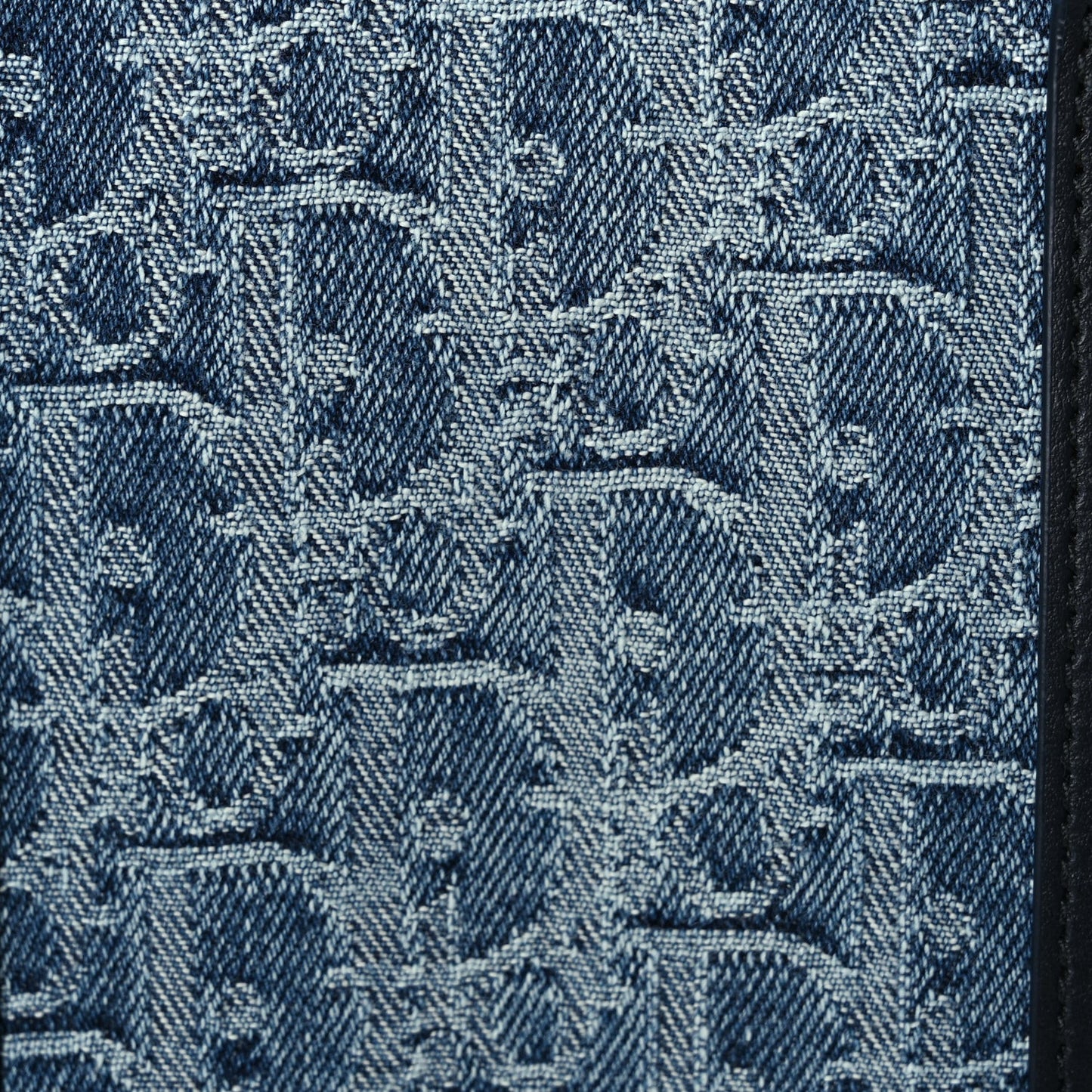 Denim Oblique Groove 25 Bag Blue Denim