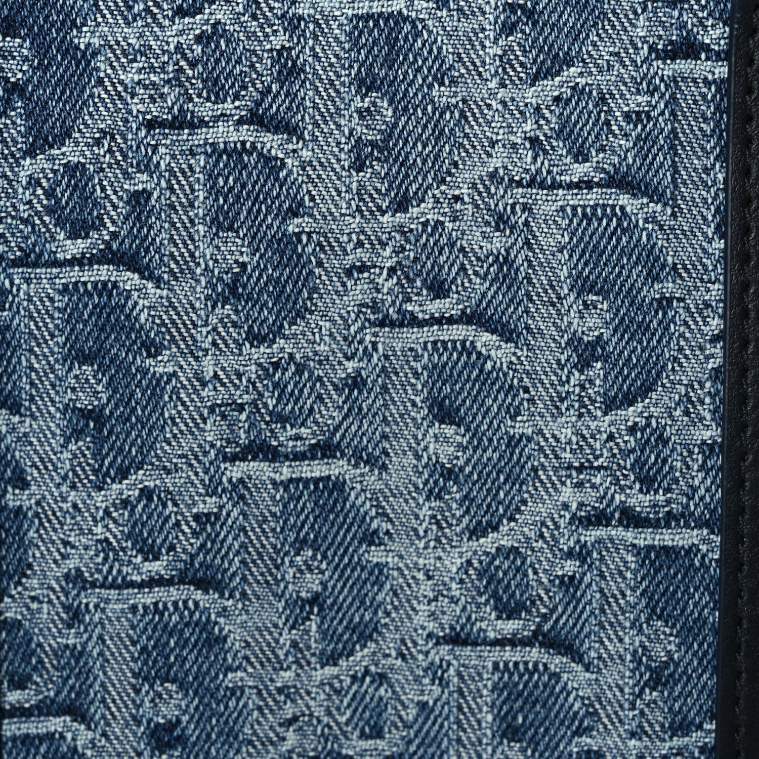 Christian Dior Denim Oblique Groove 25 Bag Blue Denim 6 of 8