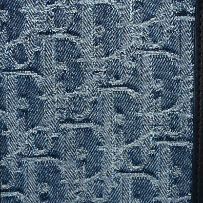 Christian Dior Denim Oblique Groove 25 Bag Blue Denim 6 of 8