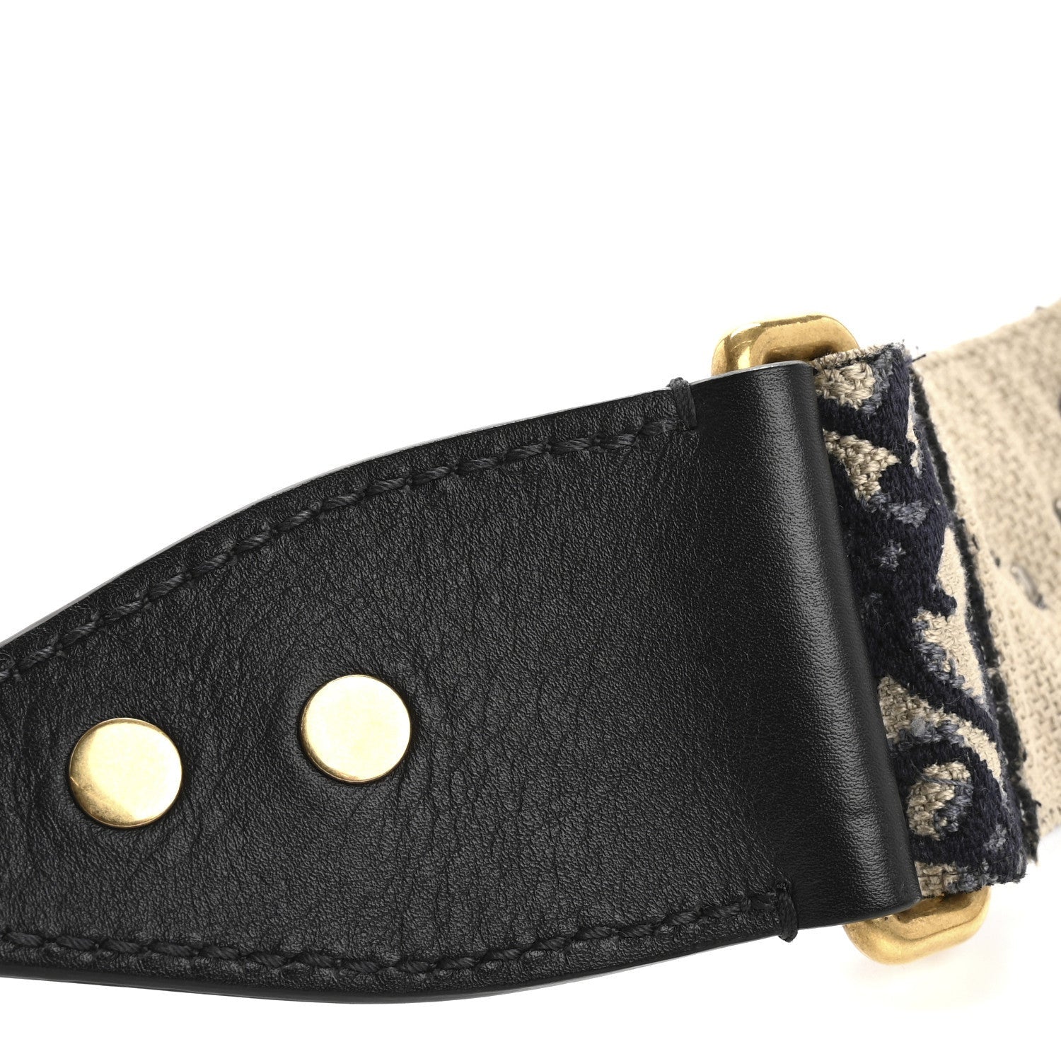Christian Dior Oblique Studded Shoulder Strap Blue 5 of 7