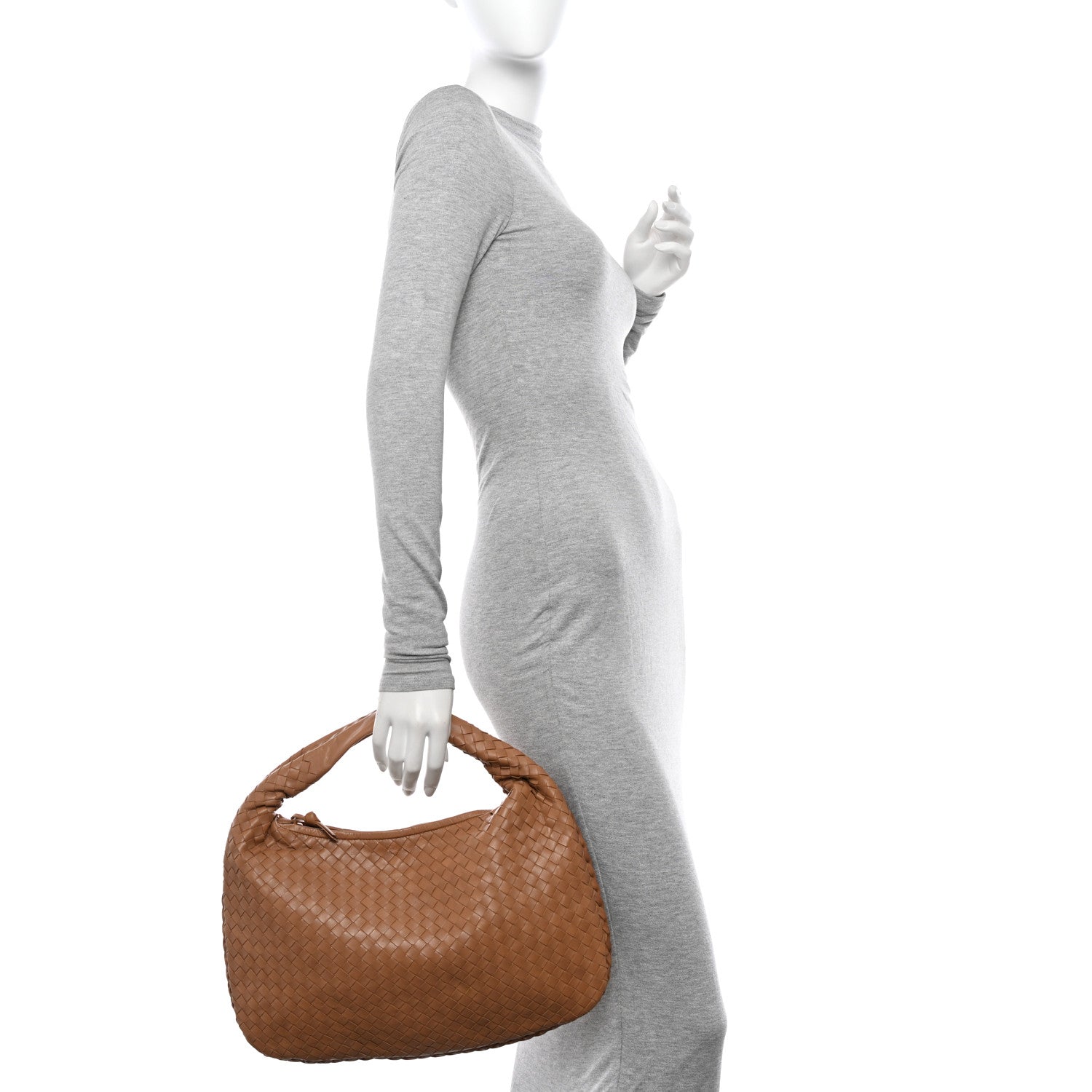 Bottega Veneta Nappa Intrecciato Embossed Medium Veneta Hobo Camel 2 of 11