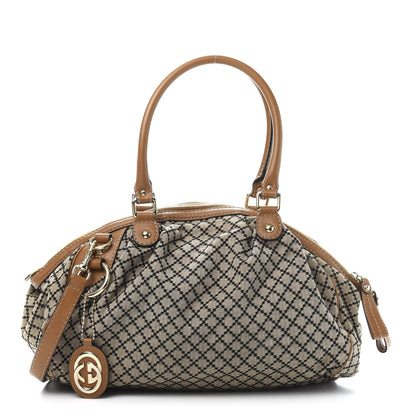 Gucci Diamante Medium Sukey Boston Brown 1 of 14