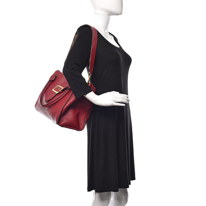 Burberry Soft Grain Medium Buckle Tote Parade Red 2 of 17