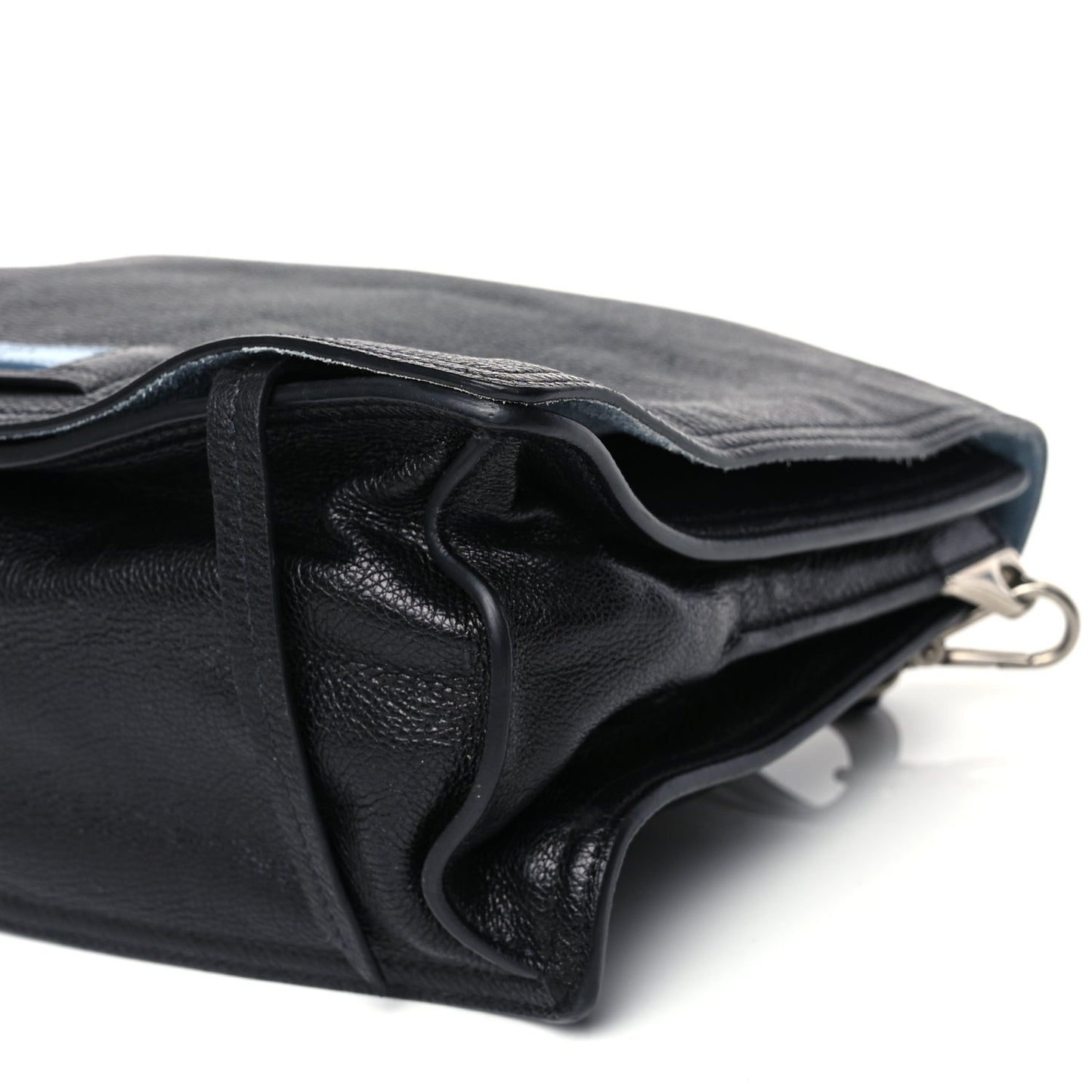 Glace Calf Etiquette Flap Black Astrale