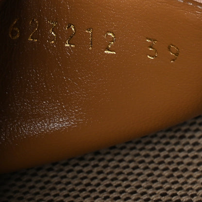 Gucci Monogram Maxi GG Angelina Platform 55mm Slide Sandals 39  Camel Ebony 7 of 8
