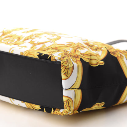 Versace Nylon Baroque Print Tote Black 7 of 9