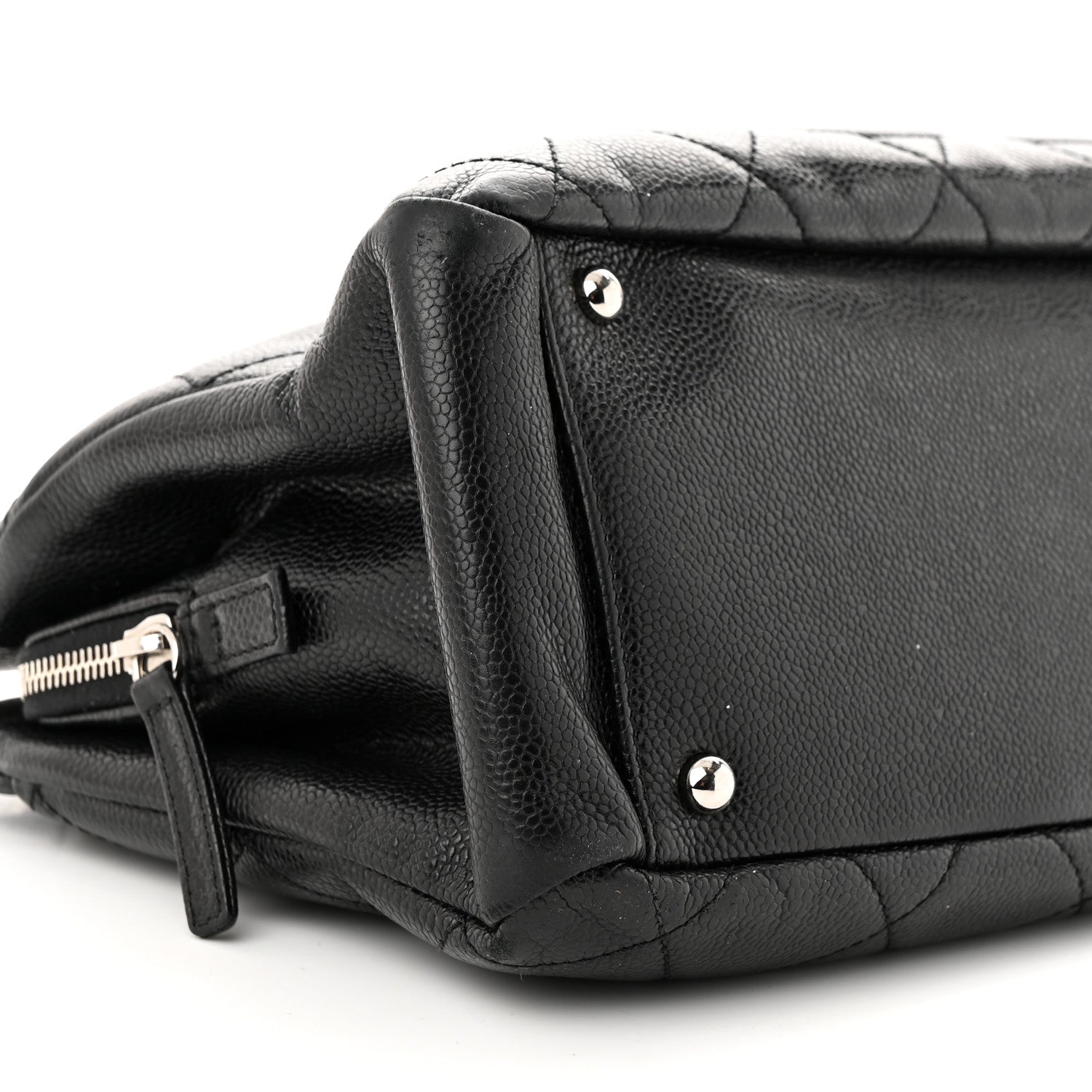 Chanel Caviar Quilted CC Timeless Soft Tote Black 10 of 12