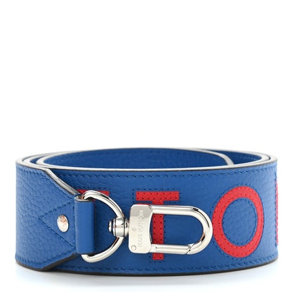 Louis Vuitton Taurillon Bandouliere Shoulder Strap Blue 1 of 6