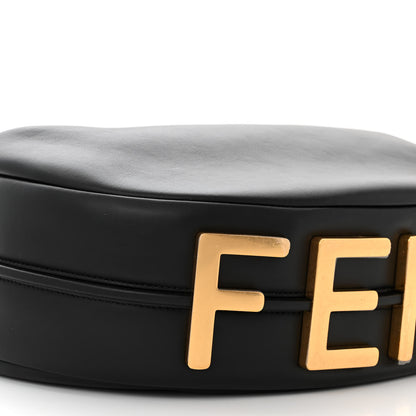 Fendi Vitello Grace Matte Medium Fendigraphy Hobo Bag Black 9 of 10