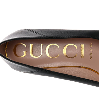 Gucci Horsebit Low Heel Pumps 38.5 Black 7 of 9