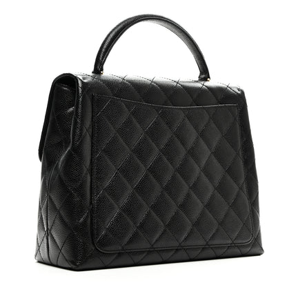Chanel Caviar Quilted Jumbo Kelly Flap Black 3 of 10