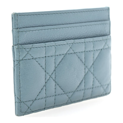 Christian Dior Supple Calfskin Cannage Caro Five-Slot Card Holder Turquoise 3 of 7
