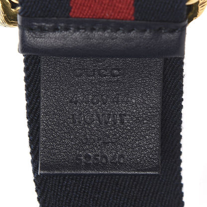 Gucci Web Feline Buckle Belt 65 26 Blue Red 4 of 4