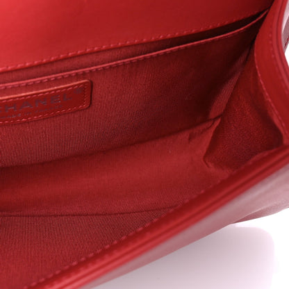 Chanel Lambskin Chevron Quilted Medium Boy Flap Red 4 of 7