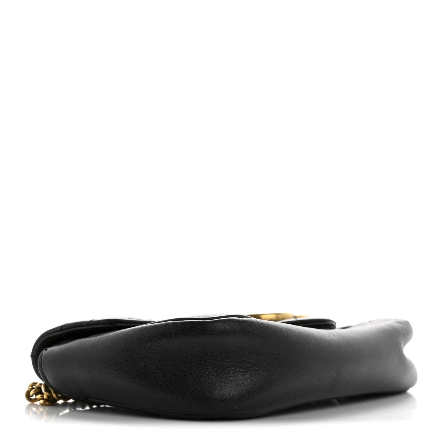 Gucci Calfskin Matelasse Super Mini GG Marmont Shoulder Bag Black 4 of 7