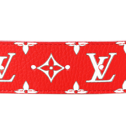 Louis Vuitton X SUPREME Monogram 40mm LV Initiales Belt 95 38 Red 8 of 9
