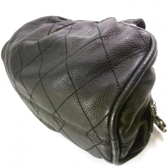 Deerskin Stitched Bowler Black