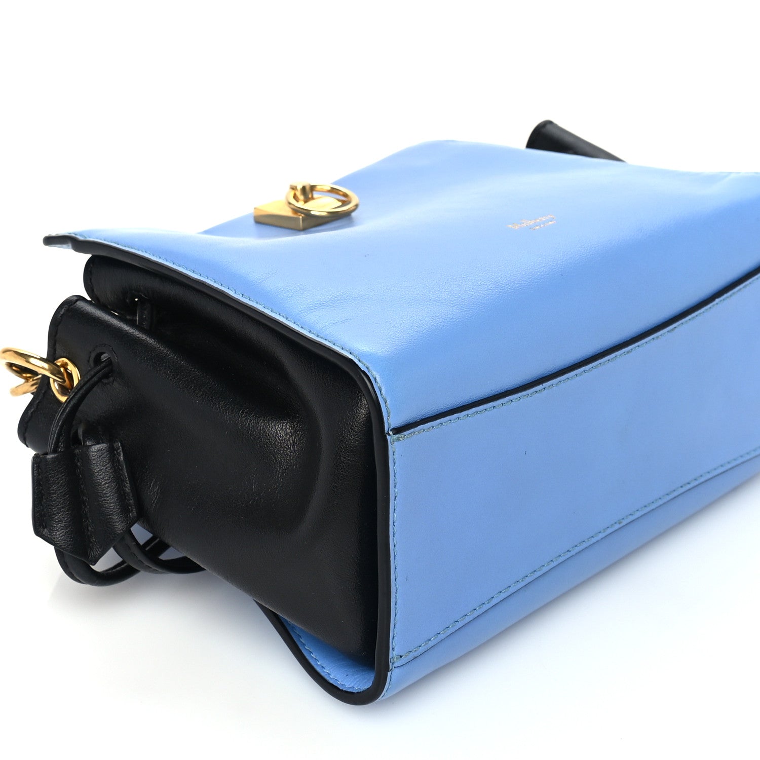 Mulberry Smooth Calfskin Mini Iris Tote Blue Black 7 of 8