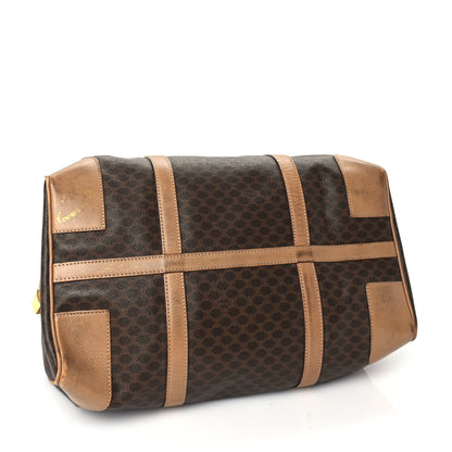 Celine Canvas Calfskin Macadam Boston 40 Duffle Brown 3 of 8