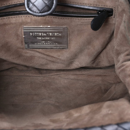 Bottega Veneta Nappa Intrecciato The Lauren 1980 Clutch Argento Ossidato 7 of 7