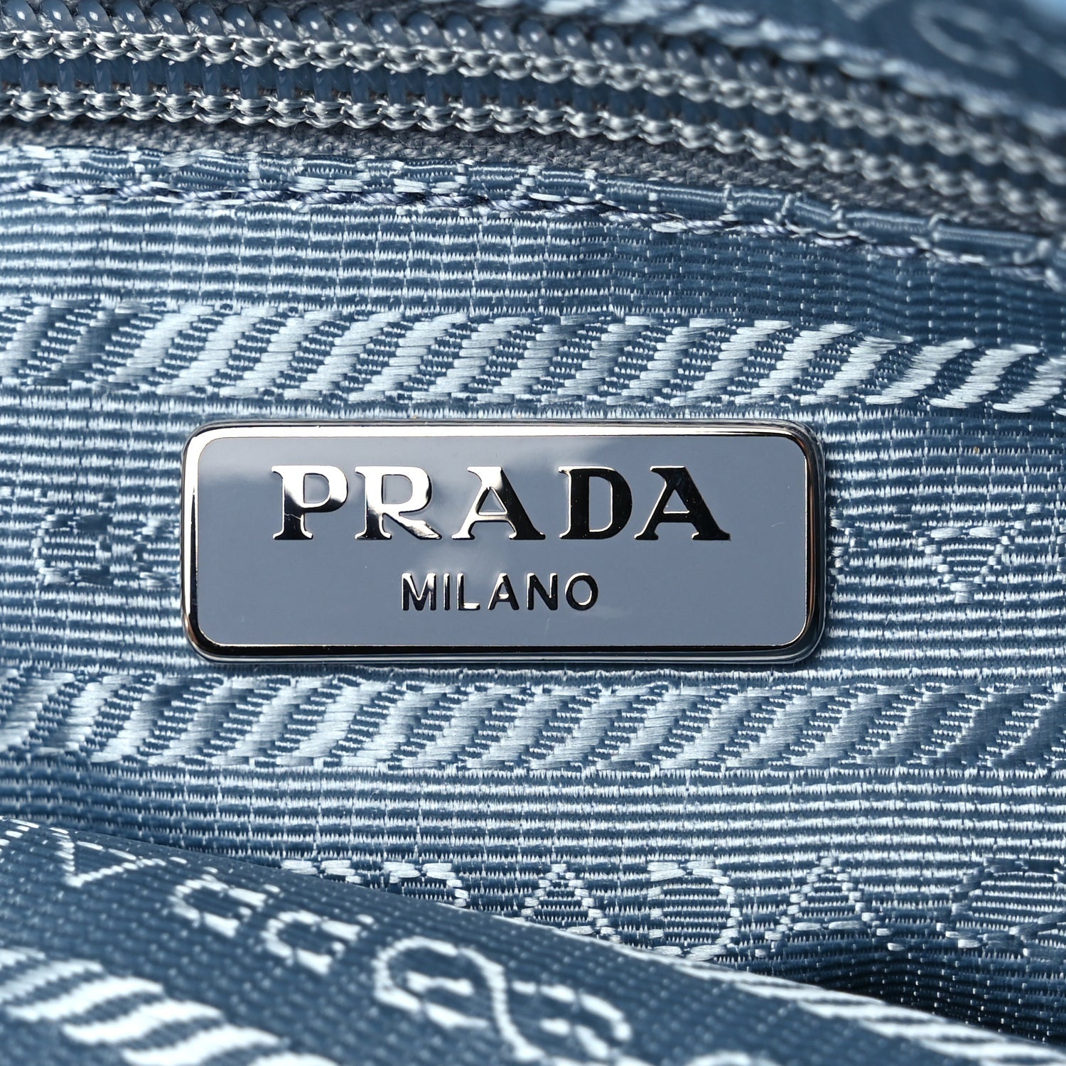 Prada Re-Nylon Vela Saffiano Mini Pochette Bag Celeste 5 of 10