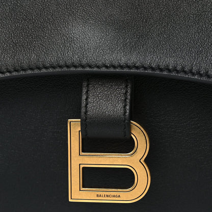 Balenciaga Semi Shiny Smooth Calfskin Small Downtown Shoulder Bag Black 7 of 10