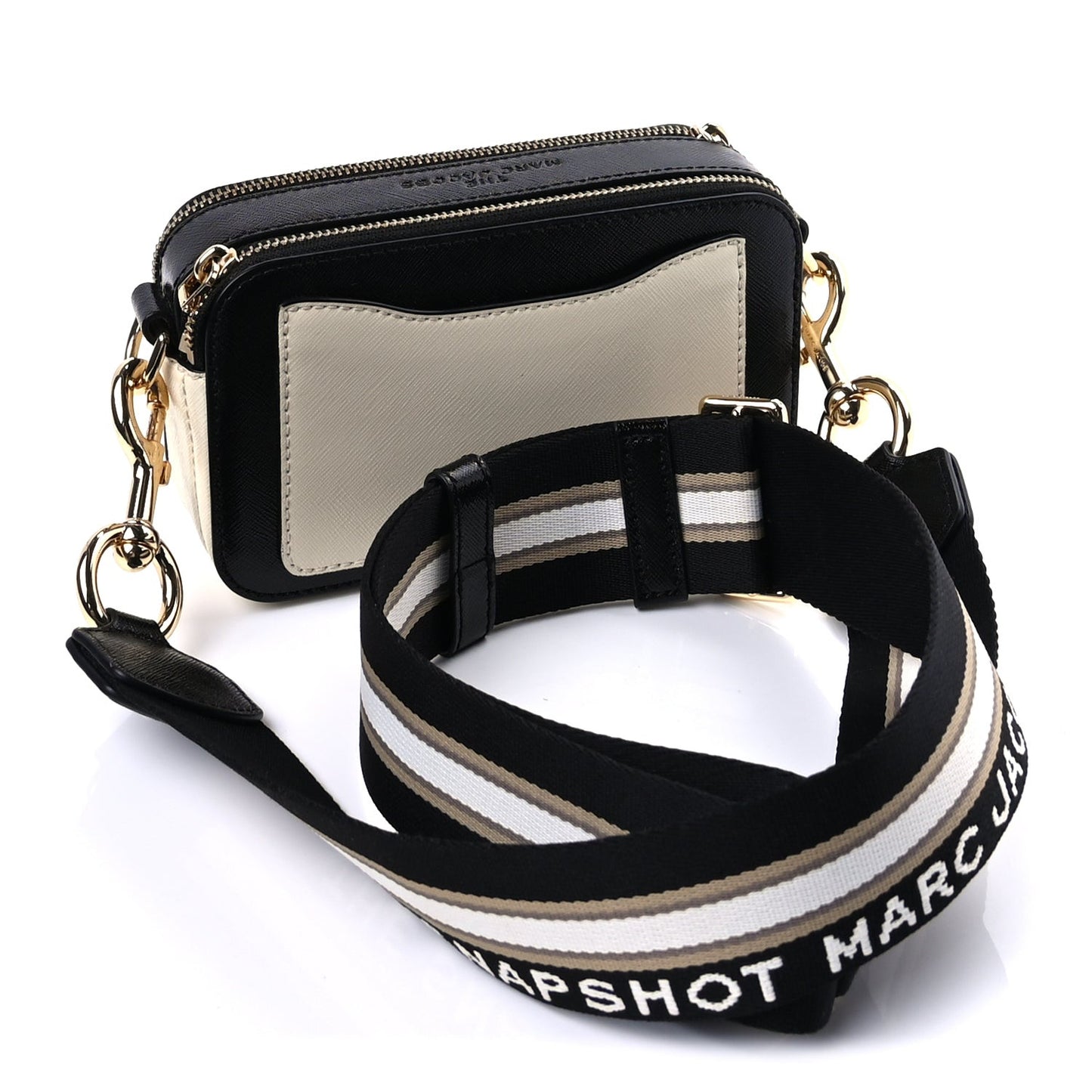 Saffiano Small Snapshot Camera Bag  Cloud White Multicolor
