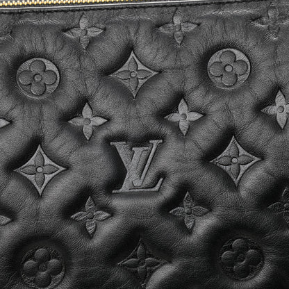 Louis Vuitton Lambskin Embossed Monogram Coussin PM Black 7 of 8
