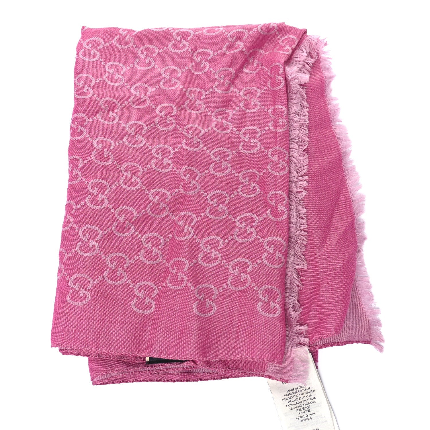 Gucci Wool Silk GG Monogram GGNat Scarf  Roseate 2 of 4