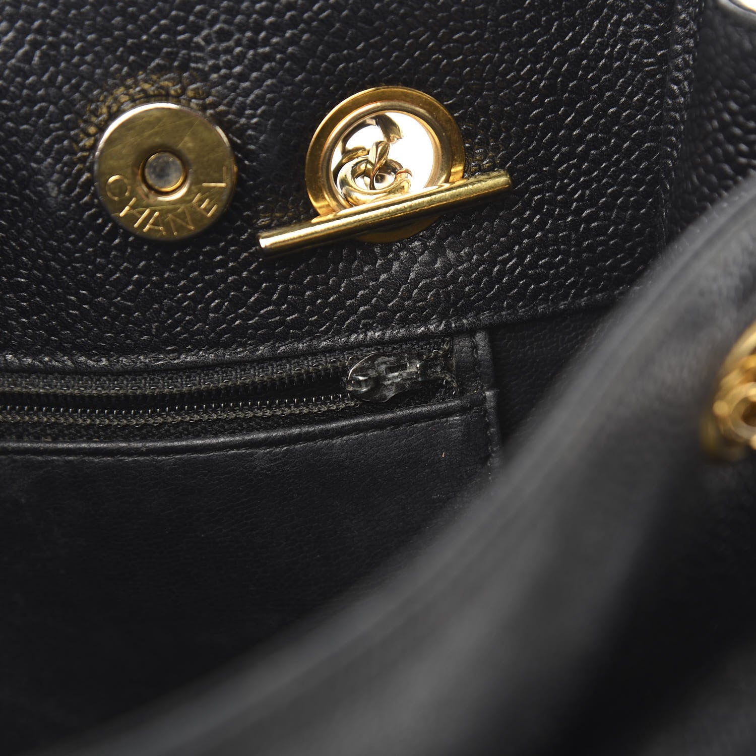 Chanel Caviar Flap Shoulder Bag Black 6 of 15