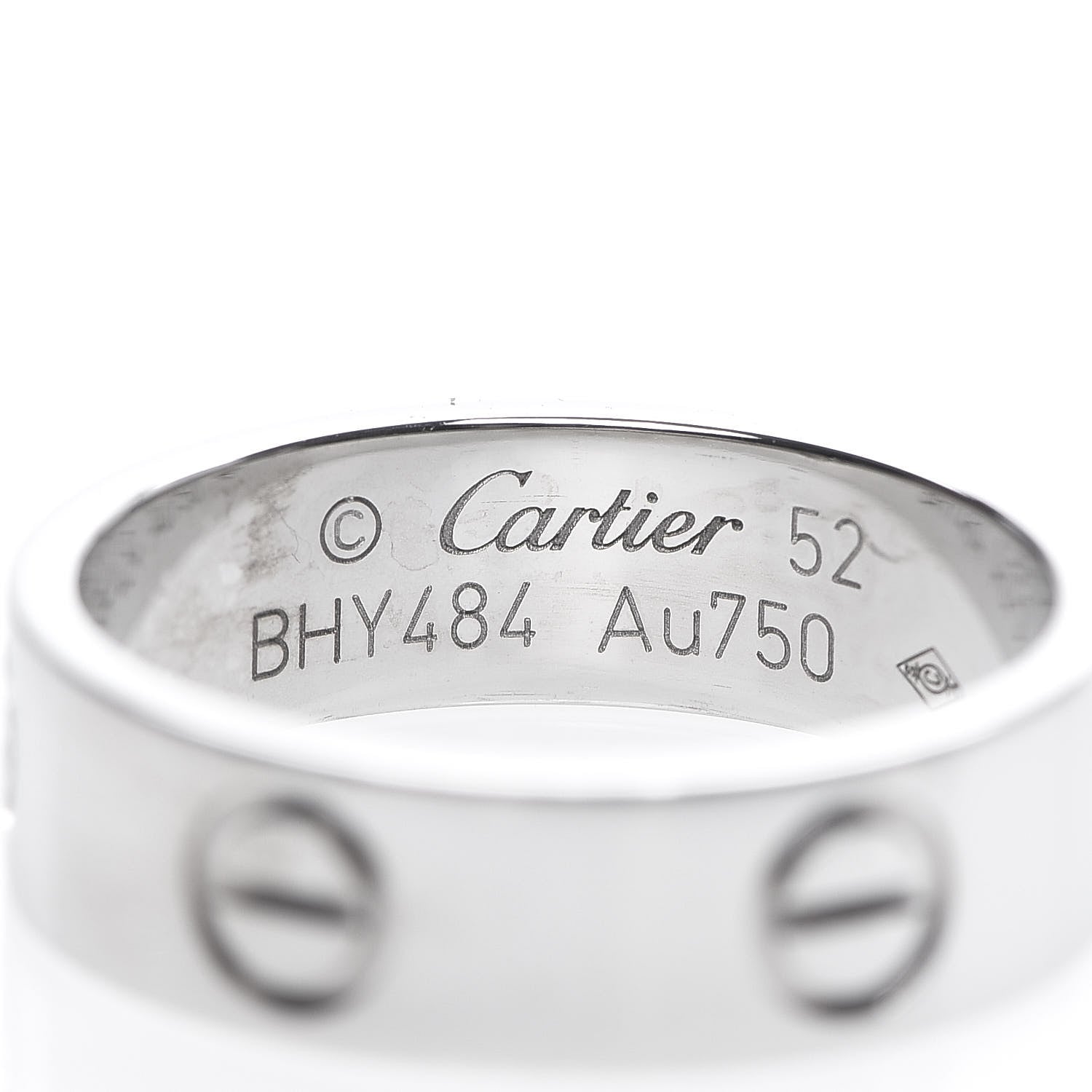 Cartier 18K White Gold 5.5mm LOVE Ring 52 6 3 of 5