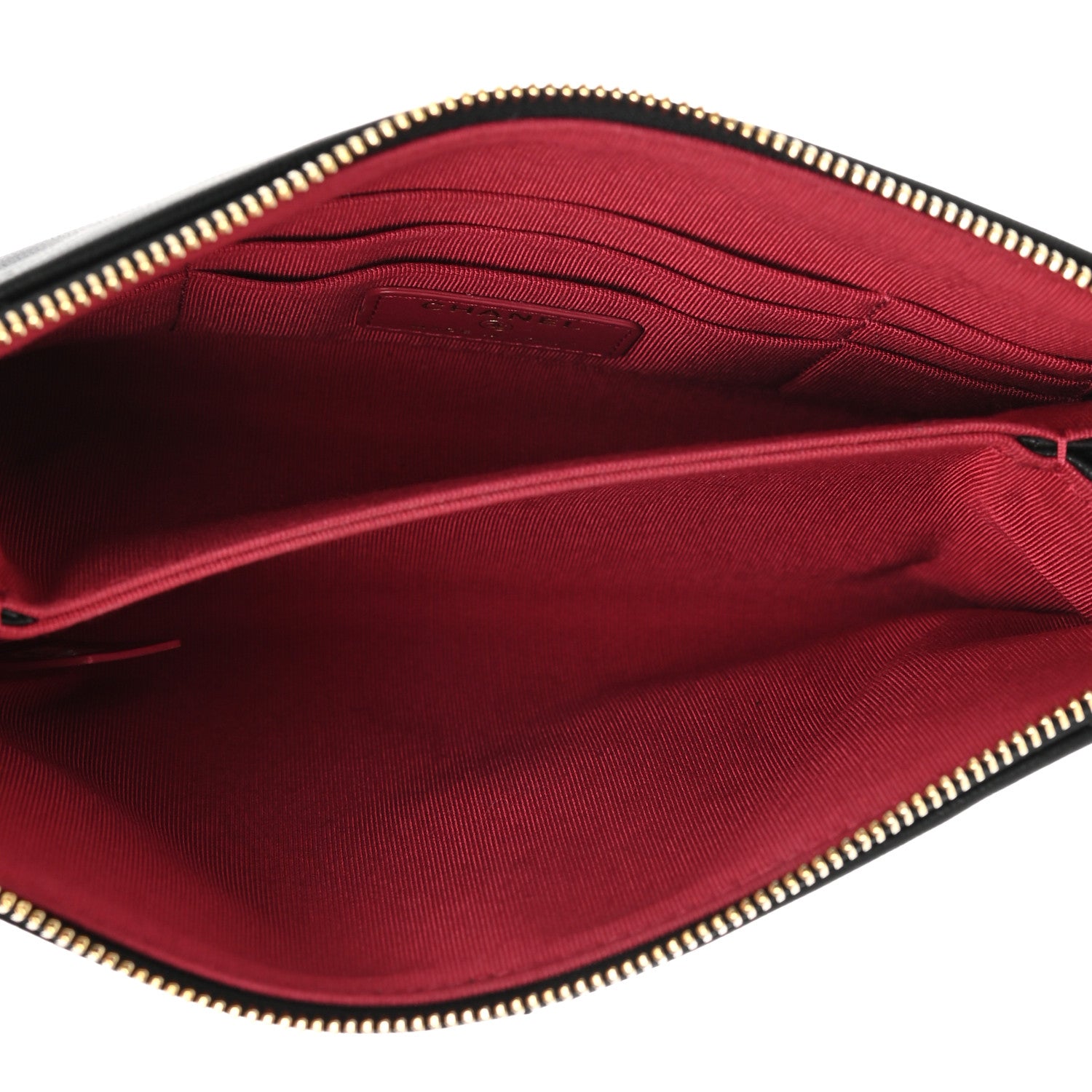 Chanel Shiny Goatskin Quilted Small Chanel 19 Pouch With Handle Black 6 of 9