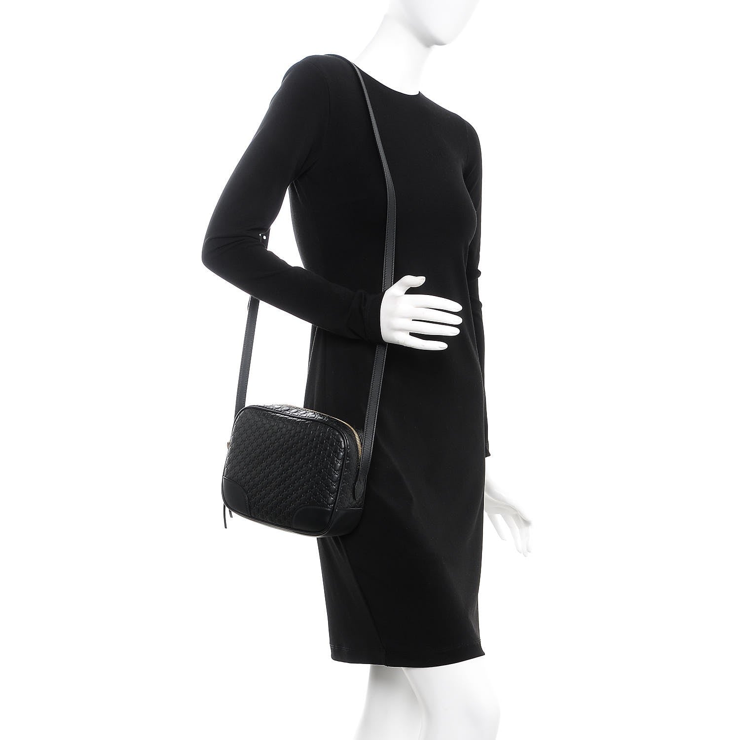 Gucci Microguccissima Mini Bree Messenger Bag Black 2 of 8