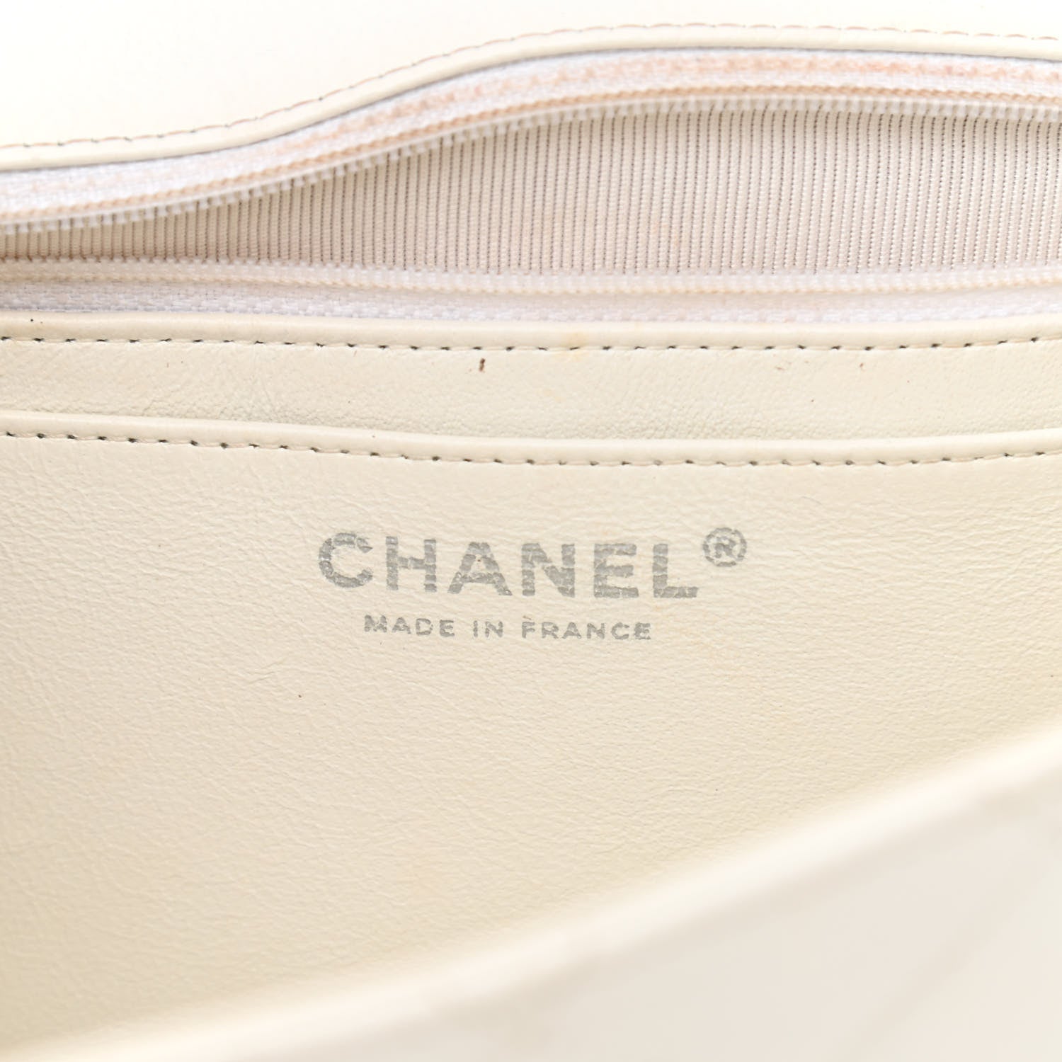 Chanel Caviar Quilted Jumbo Single Flap White 6 of 14
