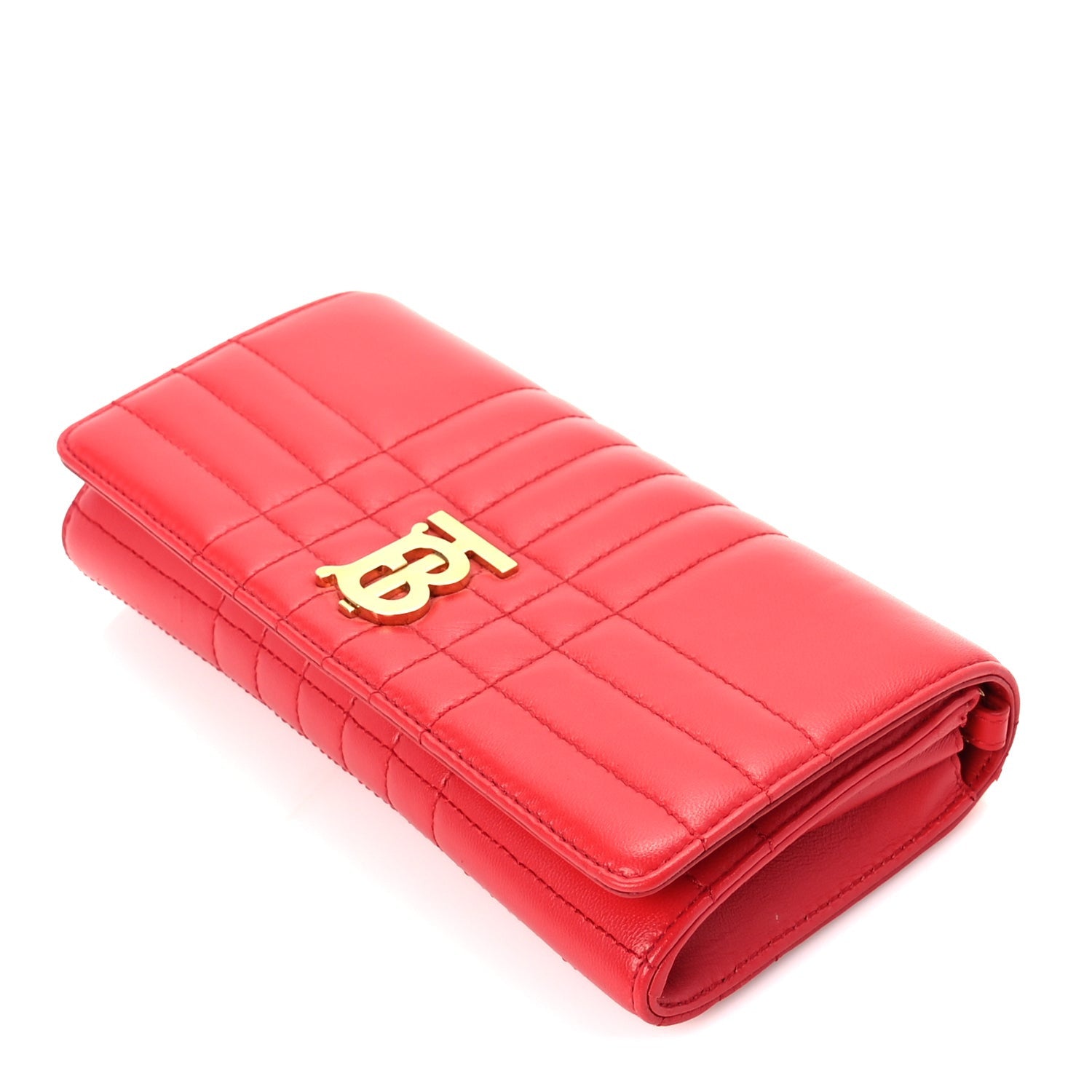 Burberry Lambskin Quilted Lola Chain Wallet  Bright Red 8 of 8