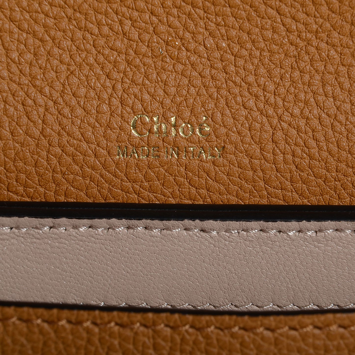 Calfskin Medium Clare Shoulder Bag Teak Brown