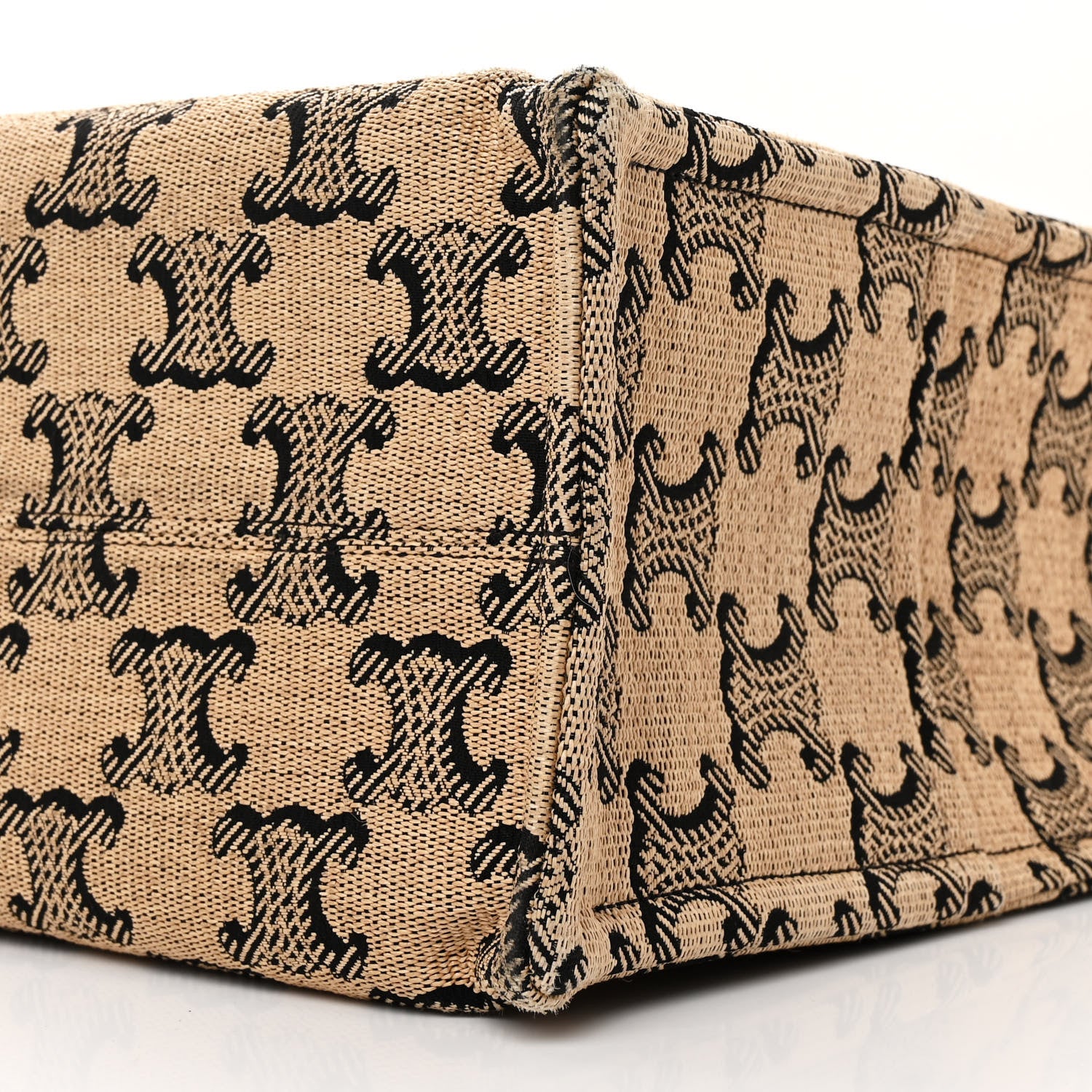 Celine Canvas Calfskin Triomphe Large Cabas Thais Natural Tan 11 of 12