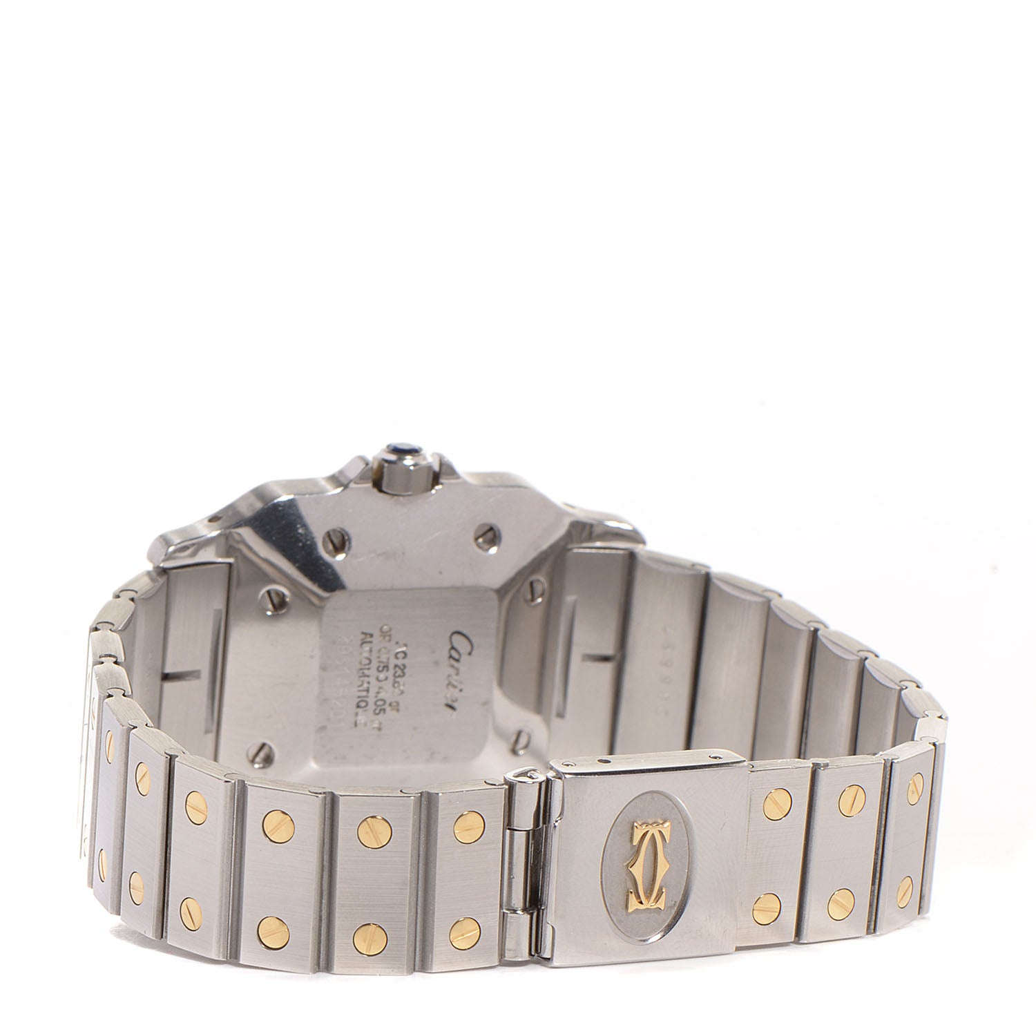 Cartier Stainless Steel 18K Yellow Gold 29mm Santos De Galbee Automatic Watch 3 of 7