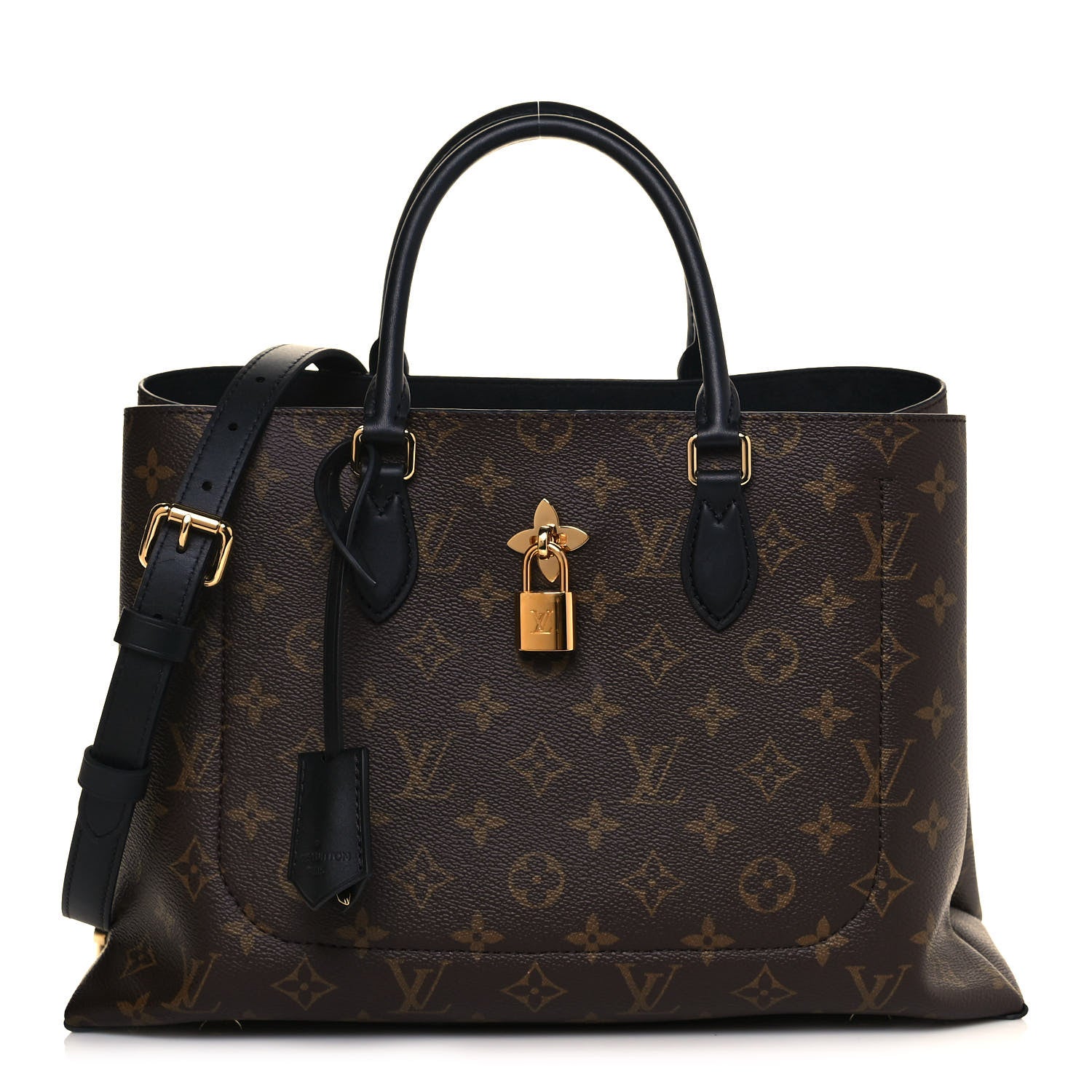 Louis Vuitton Monogram Flower Tote Black 1 of 12