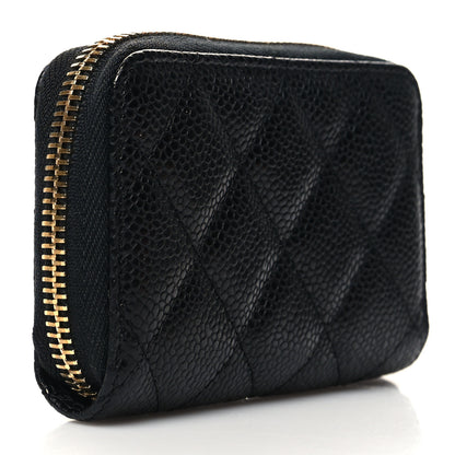 Chanel Caviar Quilted Zip Coin Purse Black 3 of 8