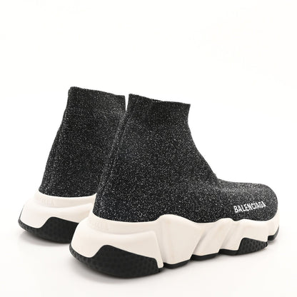 Balenciaga Laminated Knit Bi-Color Sole Womens Speed Sneakers 35 Black White 5 of 7
