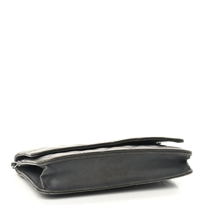 Chanel Iridescent Lambskin Quilted Wallet On Chain WOC Grey 4 of 12