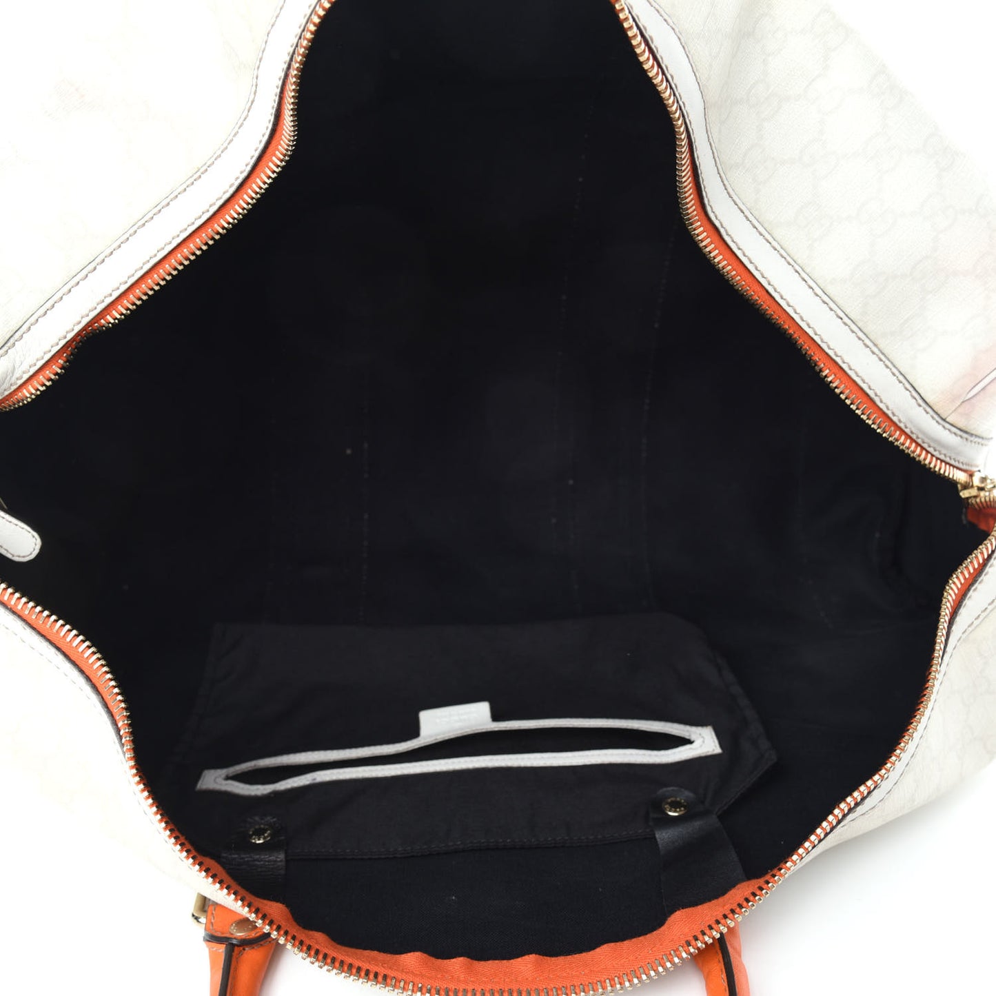 GG Plus Monogram Large Web Carry On Duffle Bag White