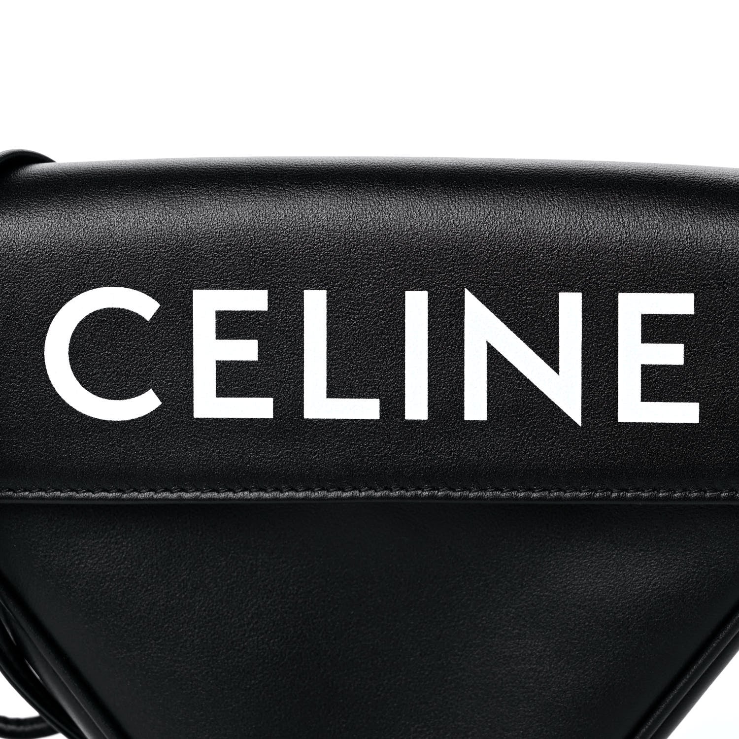 Celine Smooth Calfskin Triangle Crossbody Bag Black 7 of 9