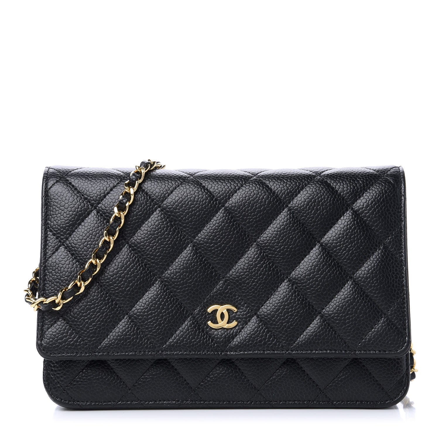 Chanel Caviar Quilted Wallet On Chain WOC Black 1 of 12