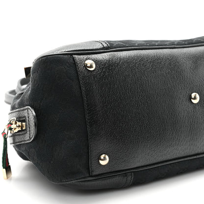 Gucci Monogram Small Princy Satchel Black 9 of 12